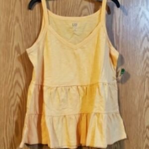 NWT Gap organica cotton Spagetti Strap sl teired tank top